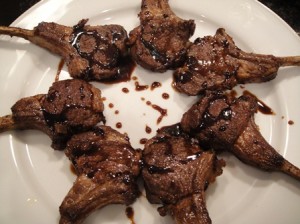 spiced lamb with honey balsamic reduction