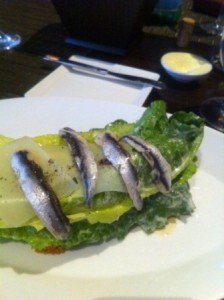 Caesar Salad with White Anchovies