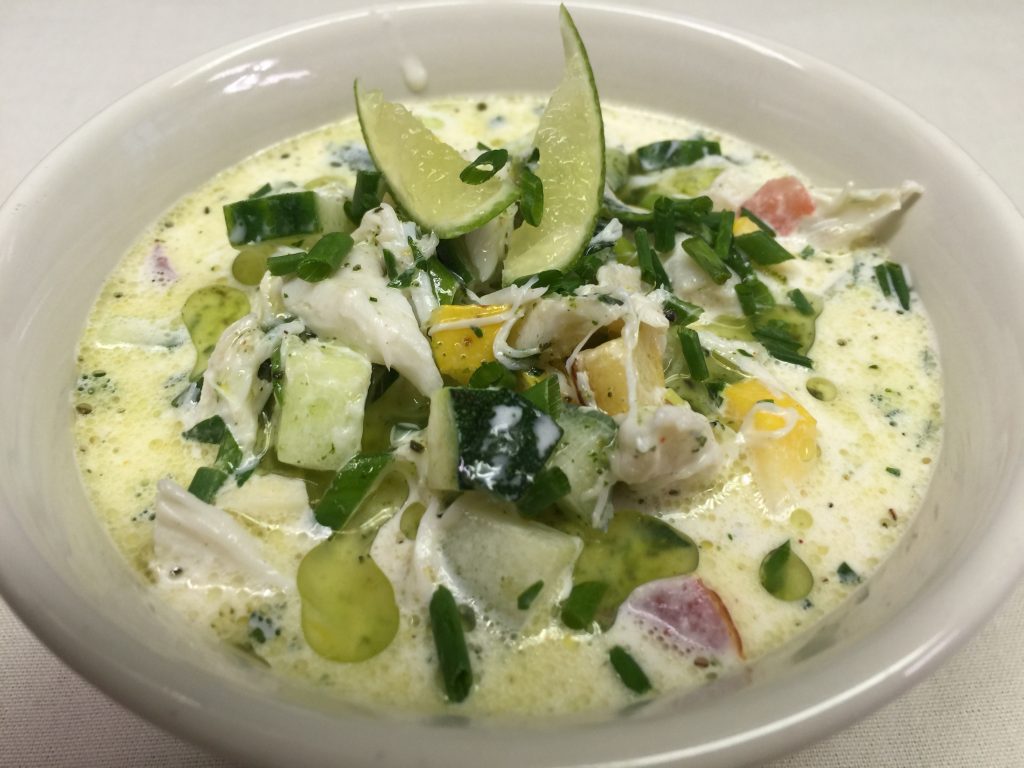Chilled Crab and Cucumber Soup