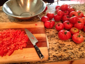 Chopped Garden Tomatoes