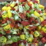 Mango Salsa with Strawberries and Pineapple
